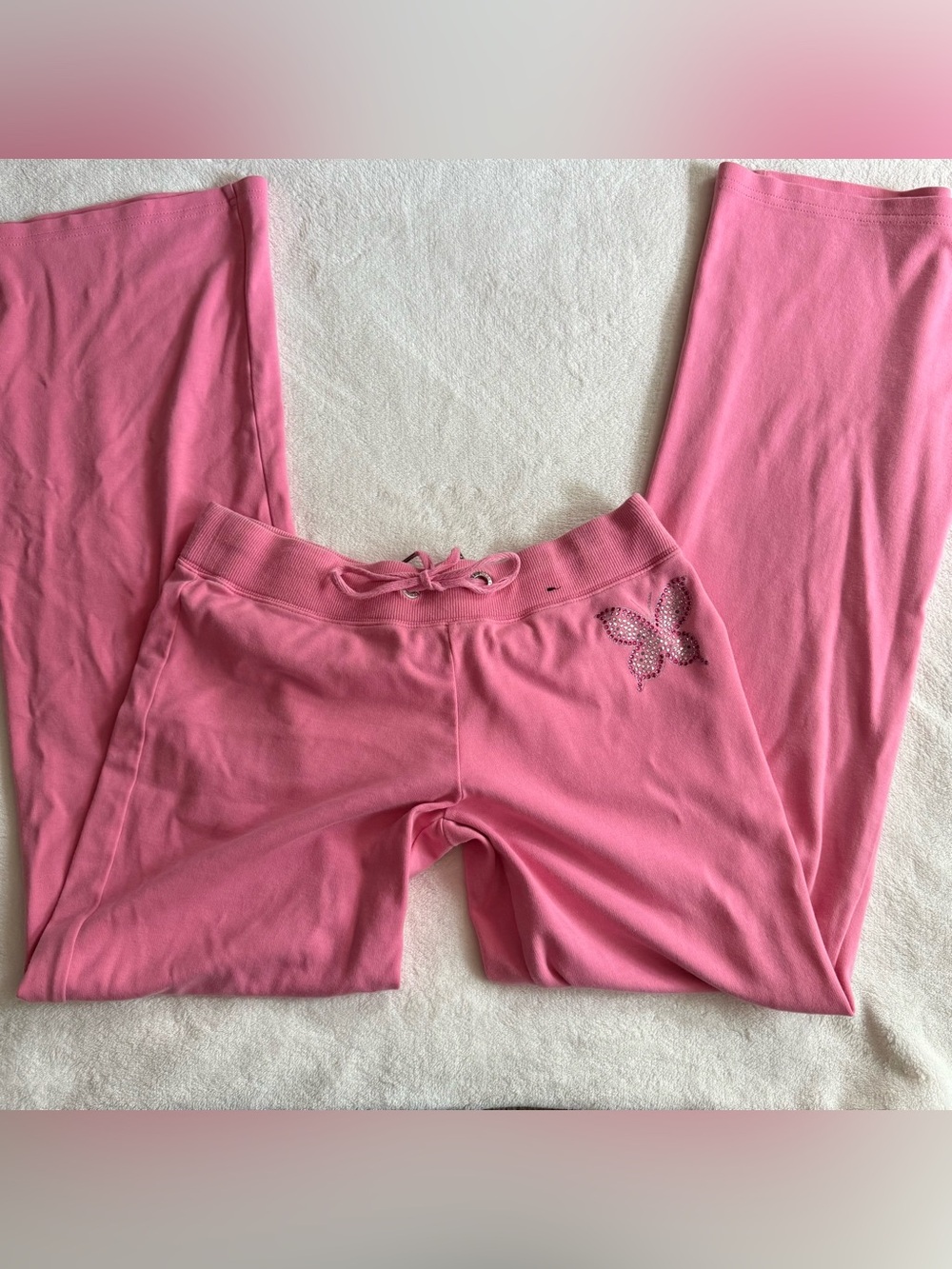 New York & Company Pink Butterfly Rhinestone Lounge Pants